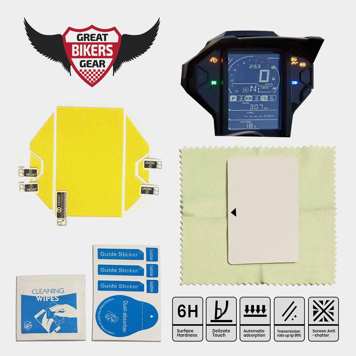 Dashboard Screen Protector For Honda CRF1000L Africa Twin 2015-2017 NANO GLASS