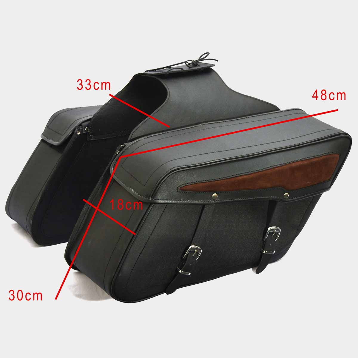 Motorcycle Leather Saddlebags For Harley Davidson - Image 3