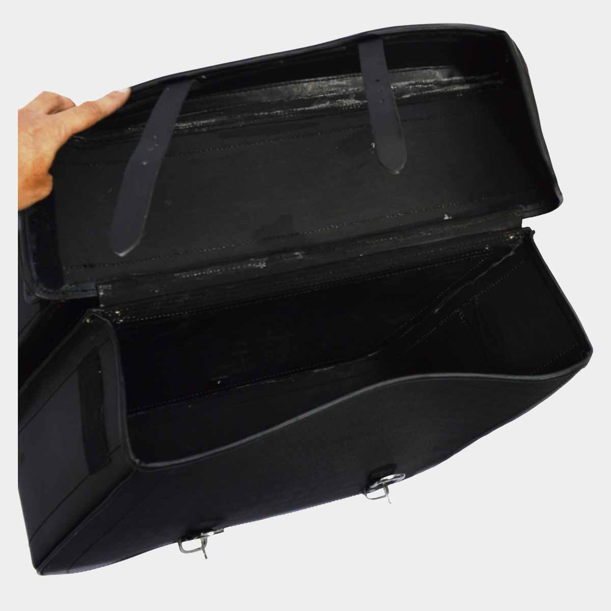 Motorcycle Leather Saddlebags For Harley Davidson - Image 5